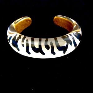 Zebra Print Acrylic Bracelet